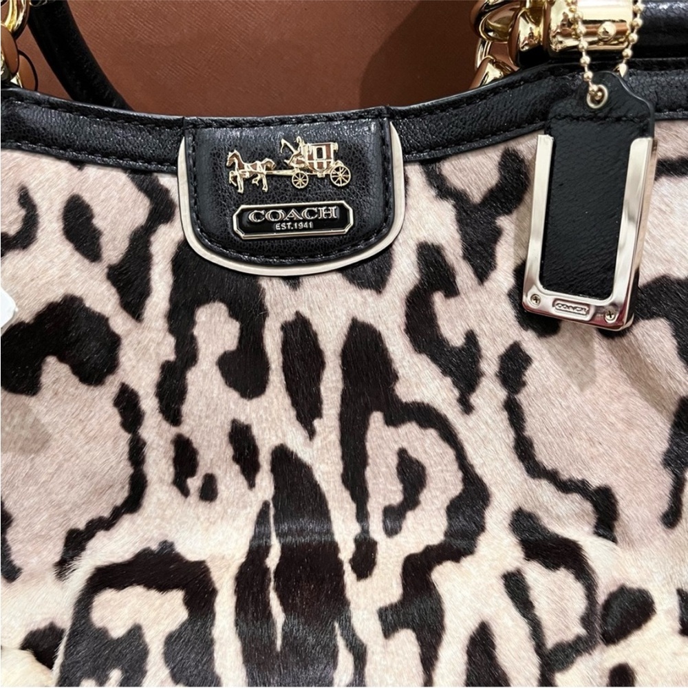 Coach 2012 Madison Haircalf Mix Madeline Satchel Shoulder Bag & Wallet Dusty NWT - Picture 10 of 16